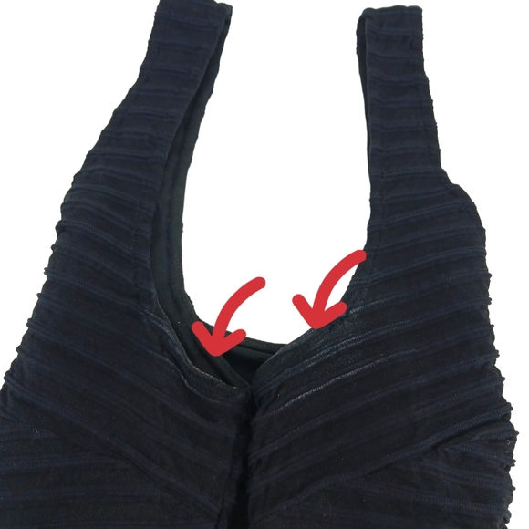 JS Collection Black Mesh Striped Shirt & Tank Top Set Ringstones Button Size 6 - Picture 15 of 16